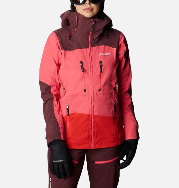 Columbia Peak Pursuit Ski Jacket Blue Red Orange For Women's NZ40312 New Zealand